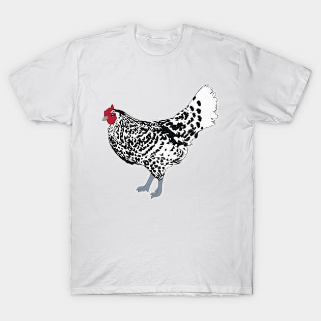 Silver Spangled Hamburg T-Shirt by Xetalo